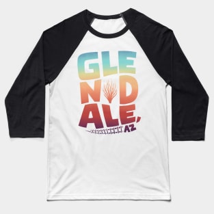 Glendale Rainbow Type Baseball T-Shirt